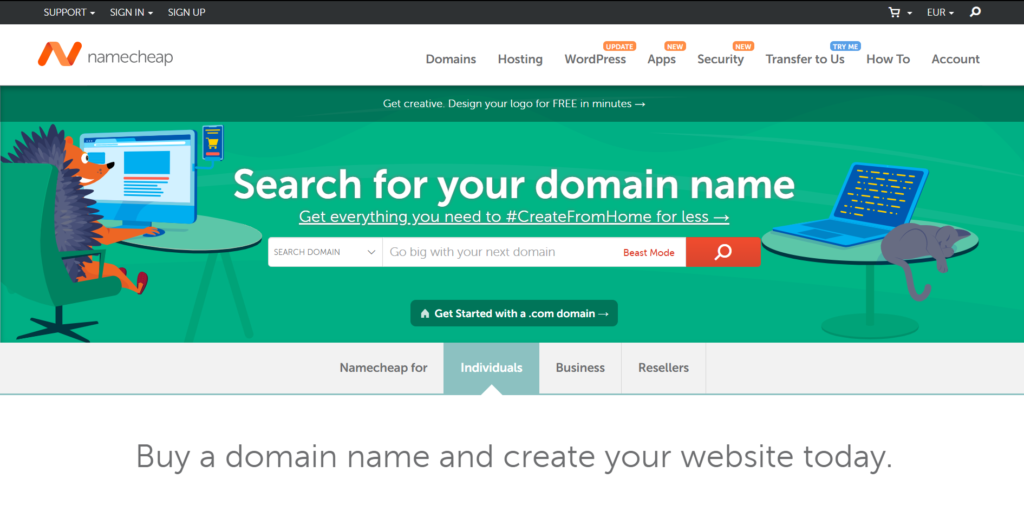 Namecheap, plataforma para el desarrollo web y comprar dominios.